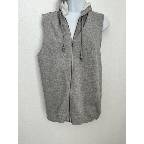 Treasure & Bond Vest Jacket Hoodie Women's Size S Heathered Gray Sleeveless - Picture 1 of 5